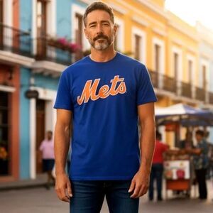 NY METS #8 Carter Men's Vintage Blue & Orange T-Shirt - Size: XL